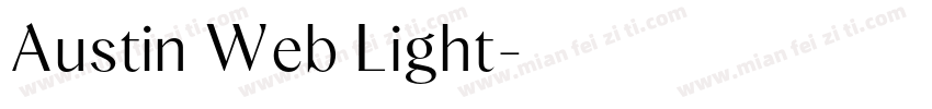 Austin Web Light字体转换